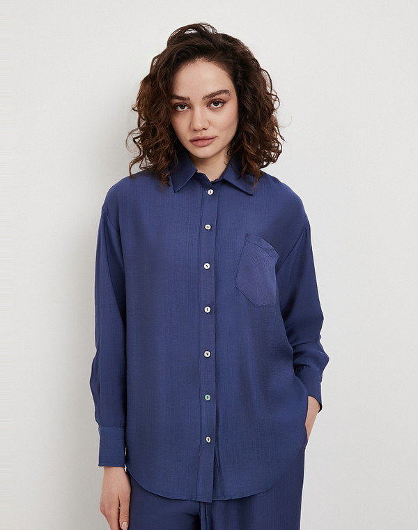 973-6108-2403 Блузка женская синий, Mascotte