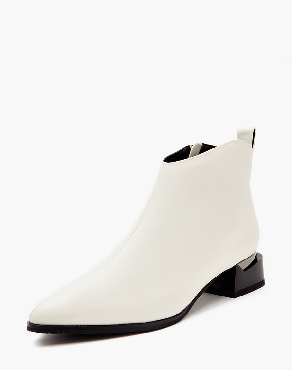 233-410320-4156M Ботинки женские нат.кожа/ворсин-нат.кожа бел, Mascotte