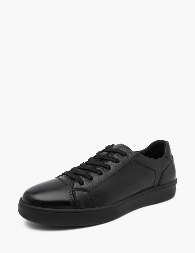 Черные кожаные мужские кеды MASCOTTE 58-3131316-3180M | ракурс 2 Черные кожаные мужские кеды MASCOTTE 58-3131316-3180M | ракурс 2