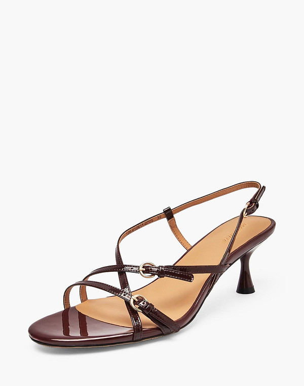 126-612611-0705 Туфли летние женские лак.кожа/нат.кожа бордо, Mascotte