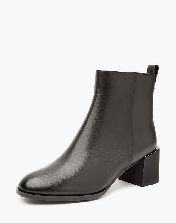 100-320721-0102 Ботинки женские нат.кожа/ворсин-нат.кожа черн, Mascotte