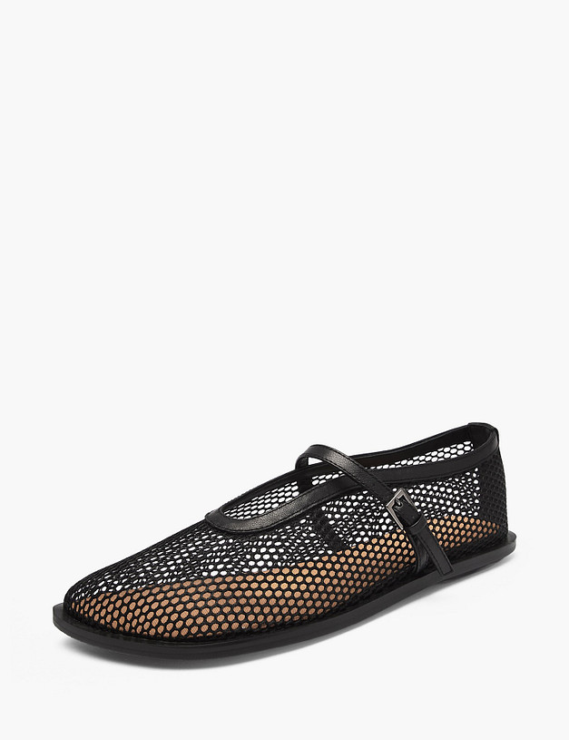 Черные женские балетки MASCOTTE 126-610991-0202 | ракурс 2