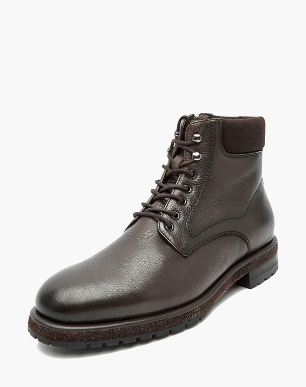 22-320632-0109 Ботинки мужские нат.кожа-шерсть/мех-нат.кожа корич, Mascotte