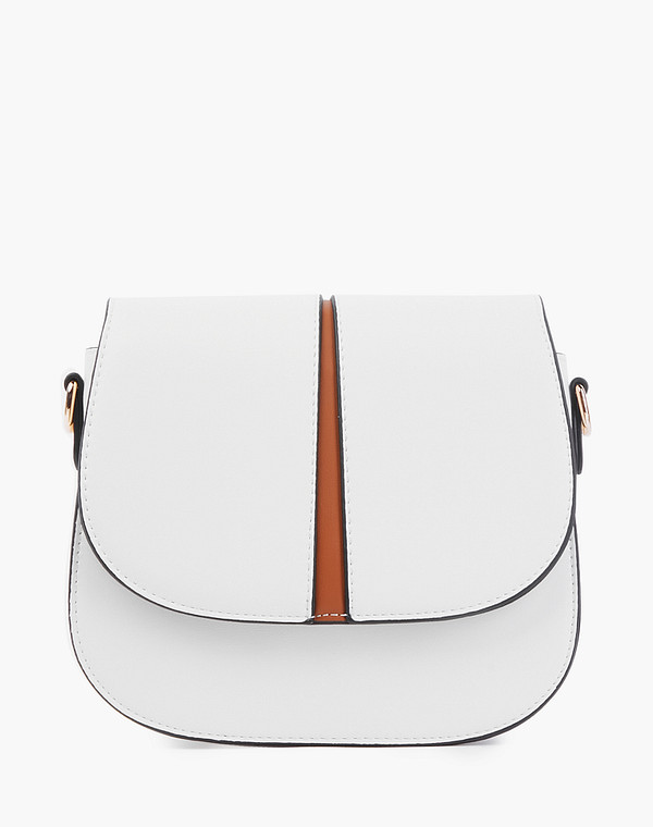 626-2107-601 Сумка женская и.кожа/и.кожа-текстиль бел-рыж, S, Mascotte