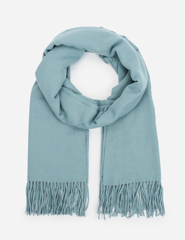 Голубой женский шарф MASCOTTE 766-1216-2404 | ракурс 2 Голубой женский шарф MASCOTTE 766-1216-2404 | ракурс 2