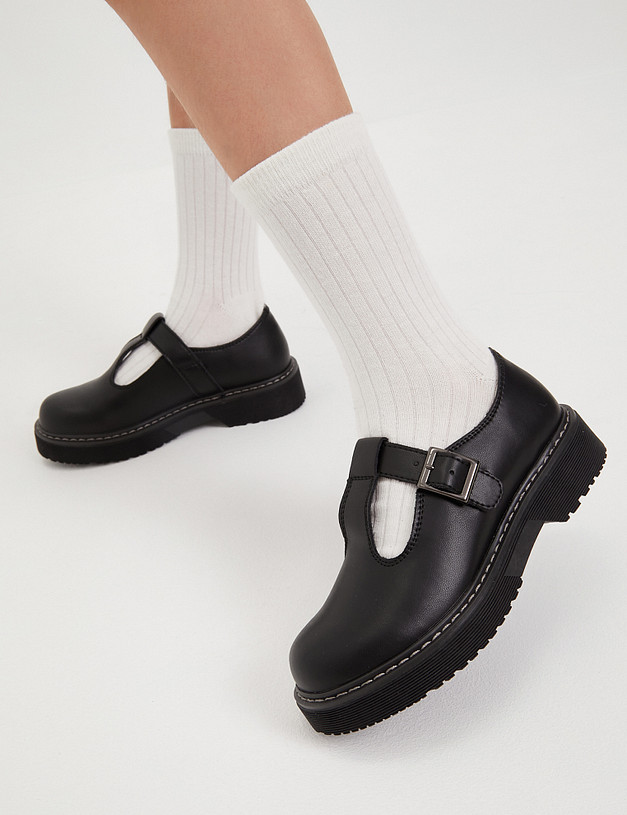 Черные туфли для девочек Мэри Джейн MASCOTTE 250-411021-0602 | ракурс 8