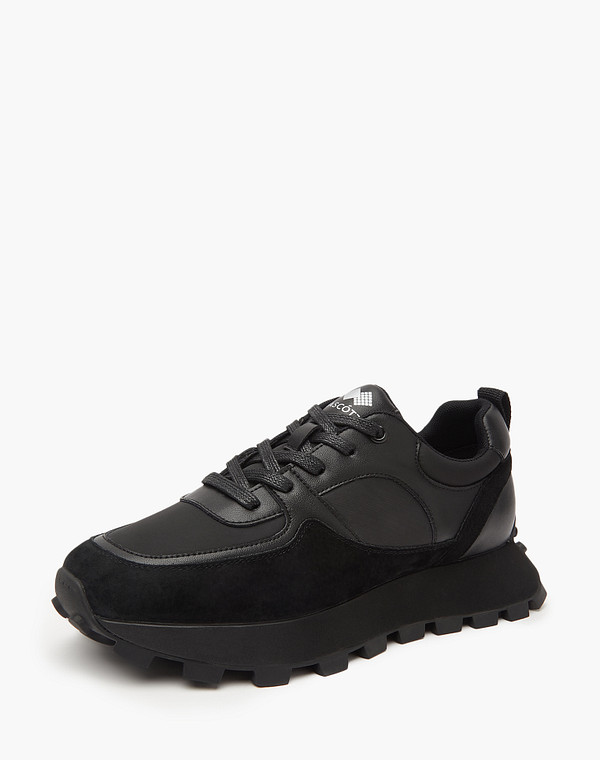 234-324221-0602 Полуботинки для активного отдыха женские велюр-кож.спилок/текстиль черн-бел, Mascotte