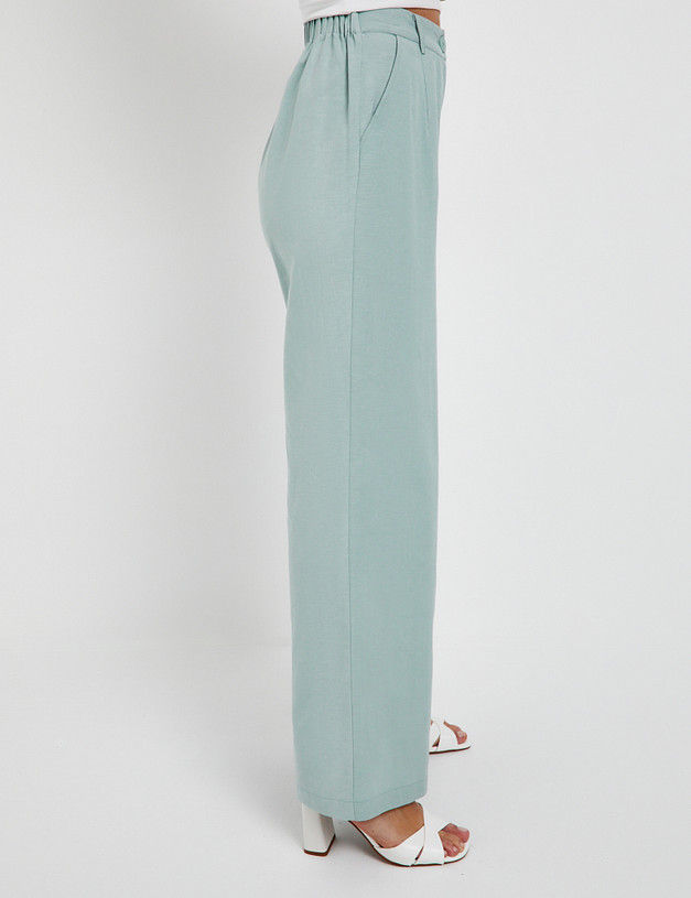 Бирюзовые женские брюки MASCOTTE 874-5108-2411 | ракурс 3