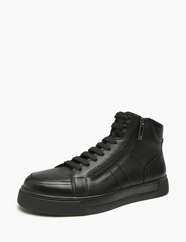 Черные мужские зимние хайтопы MASCOTTE 175-523232-8161M | ракурс 2