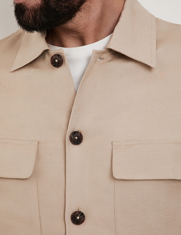 Бежевая мужская куртка-рубашка MASCOTTE 885-6111-2708 | ракурс 5