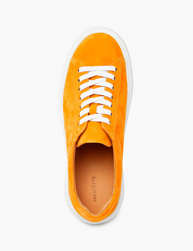 Оранжевые женские кеды из велюра MASCOTTE 22-4127111-4641M | ракурс 5