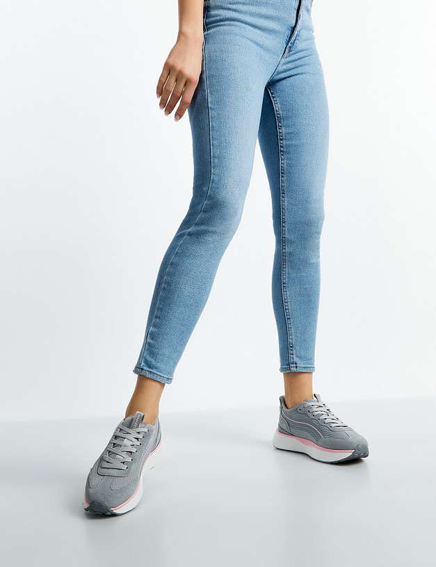 Серые женские кроссовки на массивной подошве MASCOTTE 189-211021-0210 | ракурс 8