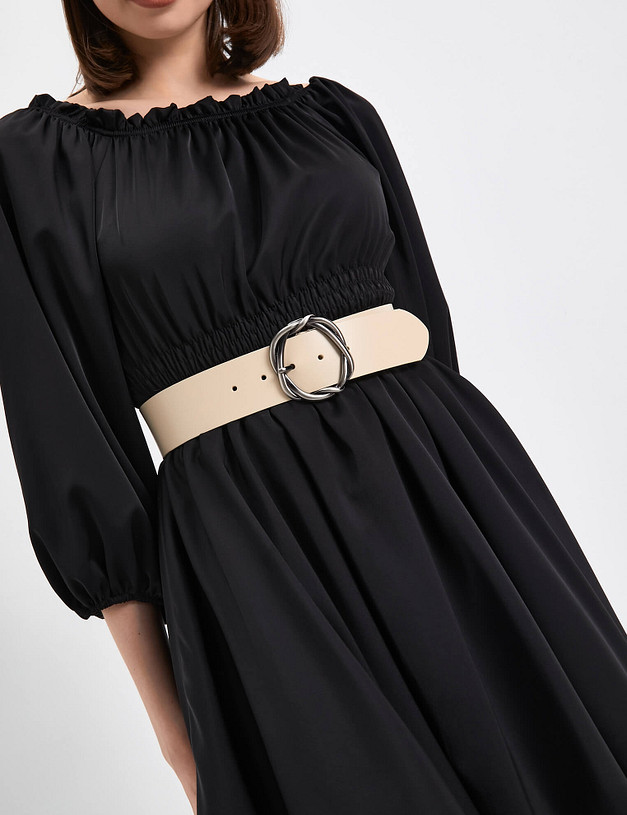 Молочный женский ремень MASCOTTE 703-3105-108 | ракурс 1