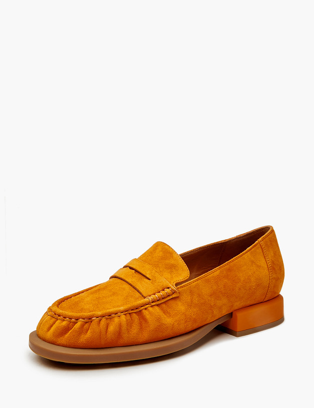 Оранжевые велюровые женские лоферы MASCOTTE 172-4122212-4641M | ракурс 2