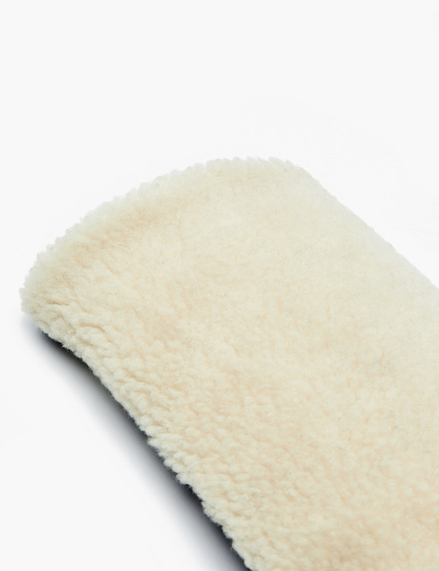 Белые женские варежки из шерсти MASCOTTE 717-2216-501 | ракурс 4 Белые женские варежки из шерсти MASCOTTE 717-2216-501 | ракурс 4