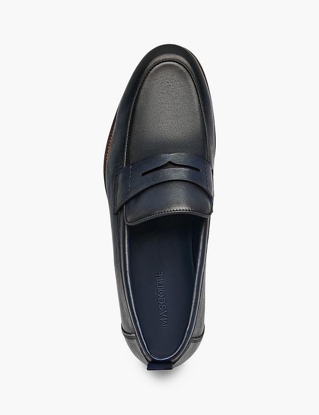 Синие мужские лоферы MASCOTTE 58-611111-0103 | ракурс 4
