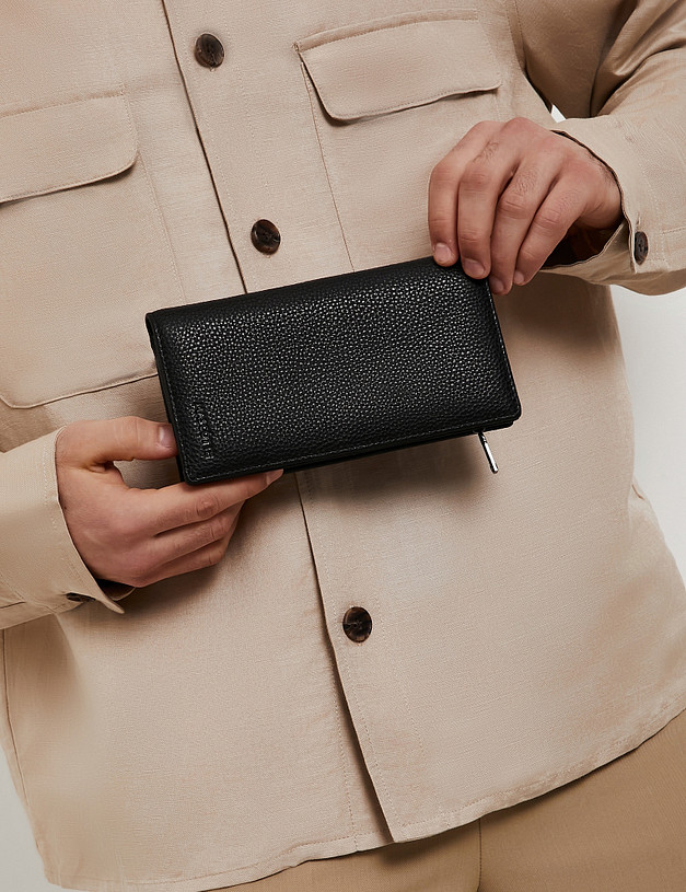 Черное мужское портмоне MASCOTTE 622-6106-102 | ракурс 1