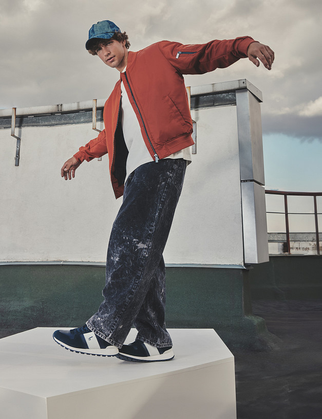 Синие мужские зимние кроссовки MASCOTTE 189-420252-0603 | ракурс 1