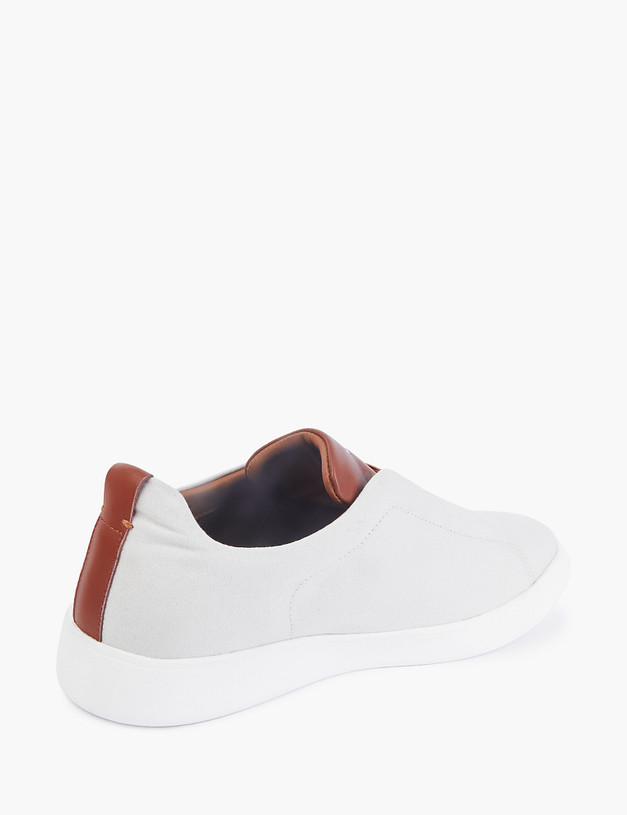 Молочные мужские кеды на резинке MASCOTTE 58-2131362-0201 | ракурс 3