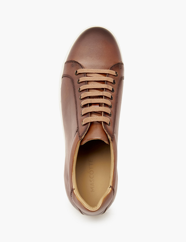 Коричневые мужские кеды  MASCOTTE 175-4111512-0109 | ракурс 4 Коричневые мужские кеды  MASCOTTE 175-4111512-0109 | ракурс 4