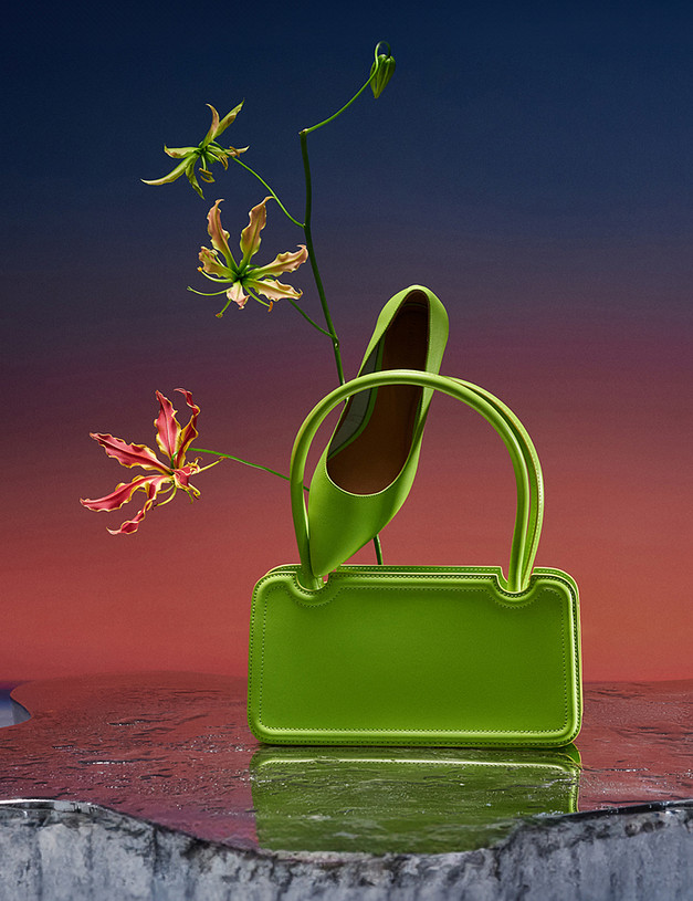 Зеленые кожаные женские туфли MASCOTTE 175-4127411-0104 | ракурс 2