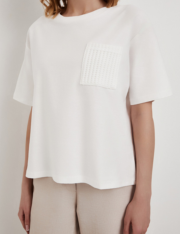 Белая женская футболка MASCOTTE 888-6119-2601 | ракурс 4