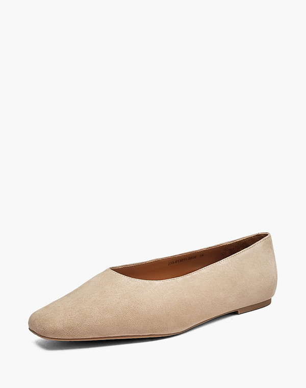 233-613011-0608 Туфли женские велюр/нат.кожа беж, Mascotte