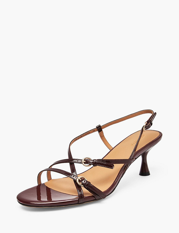 Бордовые женские босоножки MASCOTTE 126-612611-0705 | ракурс 3