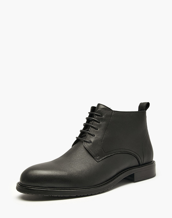 175-521922-0102 Ботинки мужские нат.кожа/ворсин-нат.кожа черн, Mascotte