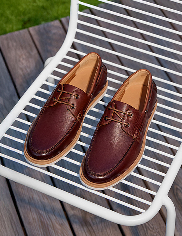 Рыжие мужские топ-сайдеры MASCOTTE 175-5112011-4119M | ракурс 1