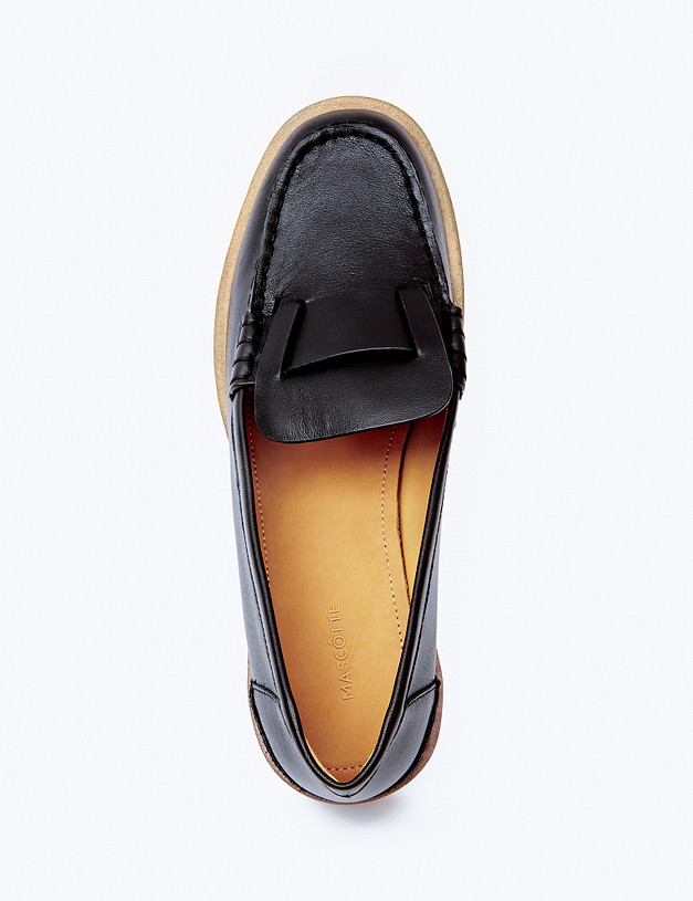 Черные женские лоферы  MASCOTTE 233-413211-0102 | ракурс 4