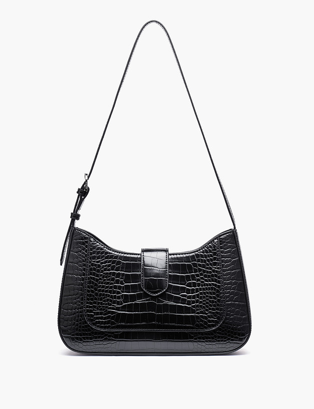 Черная женская сумка с тиснением  MASCOTTE 642-5204-602 | ракурс 2