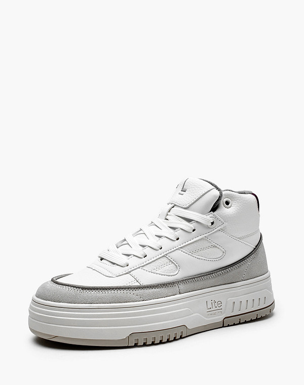 156-426922-0601 Ботинки для активного отдыха женские и.кожа-велюр/ворсин молочн-серый, Lite by Mascotte