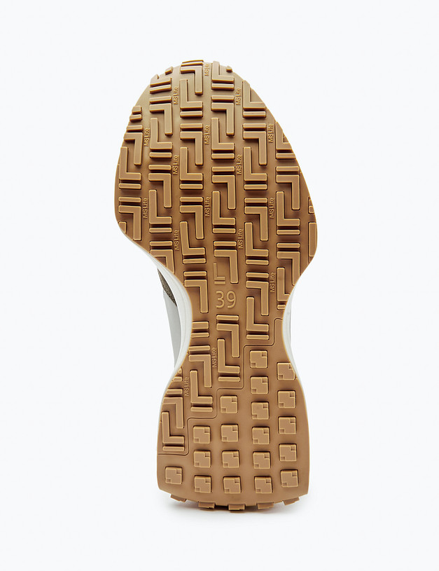 Оливковые женские кроссовки с молочными вставками MASCOTTE 234-414121-0210 | ракурс 7