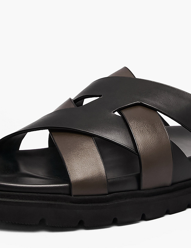 Черные мужские сабо MASCOTTE 142-612663-0102 | ракурс 6