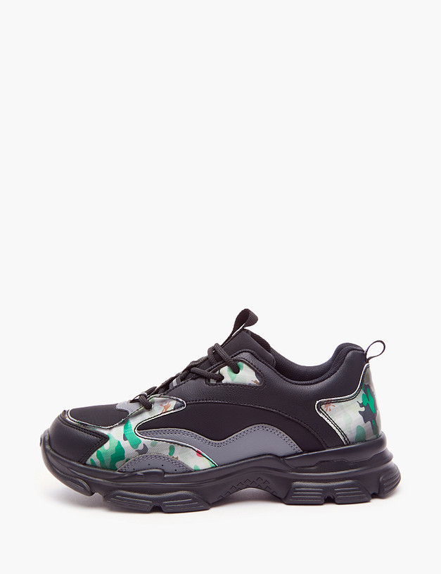 Черные детские кроссовки с цветными вставками MASCOTTE 189-323922-0602 | ракурс 2