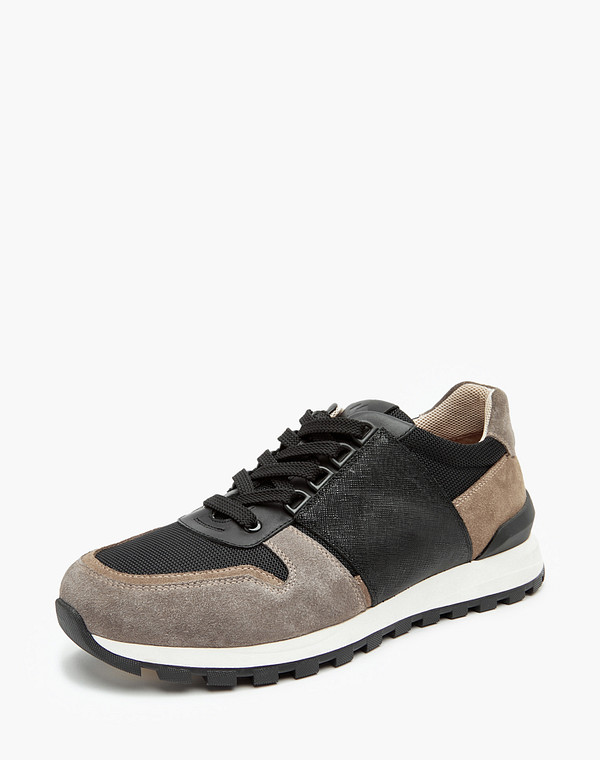 58-3212322-2247M Полуботинки для активного отдыха мужские велюр-текстиль/текстиль серый-черн, Mascotte