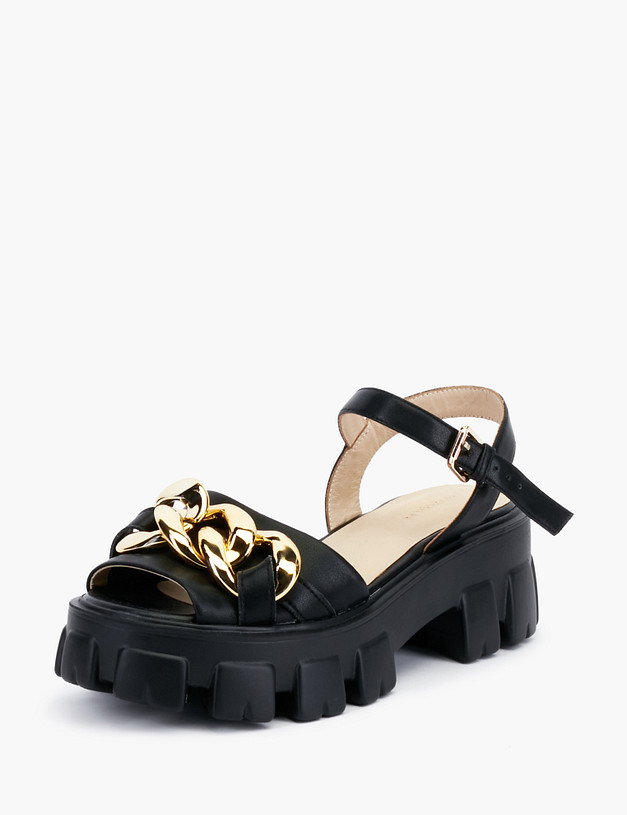 Черные женские сандалии на массивной подошве MASCOTTE 25-210711-0602 | ракурс 2