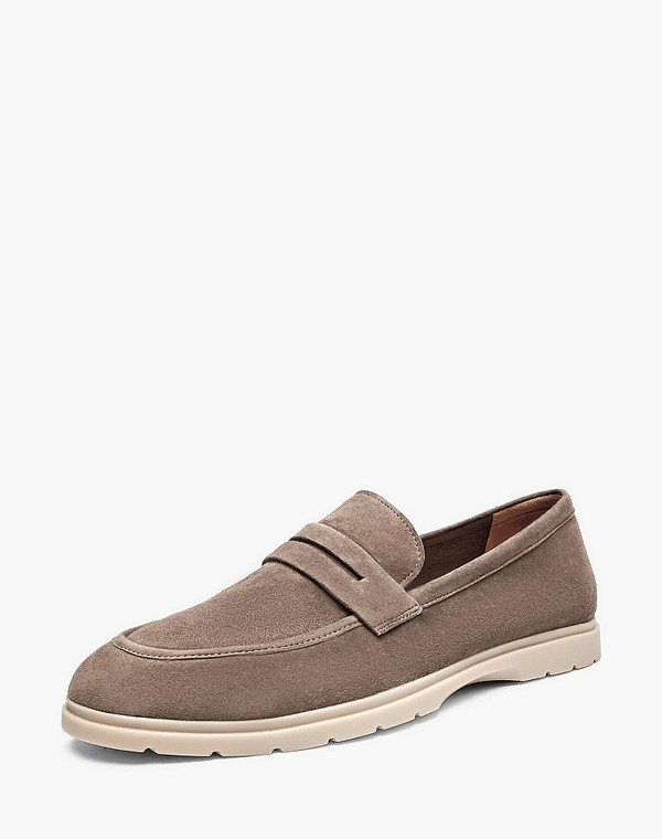 142-510821-4667M Полуботинки мужские велюр/текстиль-нат.кожа серый, Mascotte