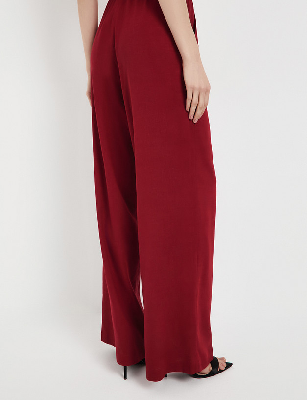 Бордовые женские брюки MASCOTTE 790-5104-2705 | ракурс 4