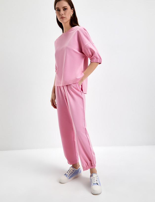 Розовый женский костюм свободного кроя MASCOTTE 790-3108-2606 | ракурс 2