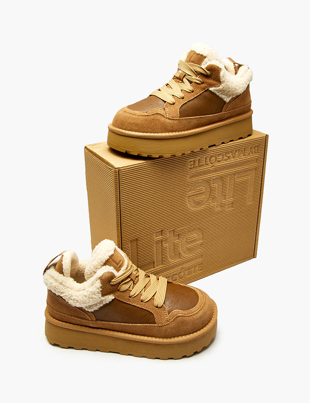 Рыжие женские зимние ботинки MASCOTTE 234-527041-0213 | ракурс 7