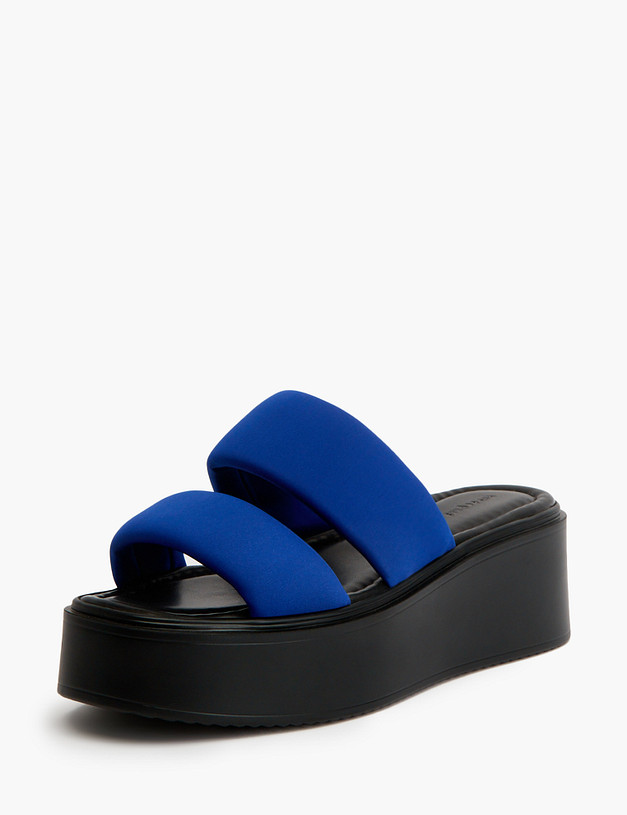 Синие женские сабо на платформе MASCOTTE 233-3183724-2403 | ракурс 2