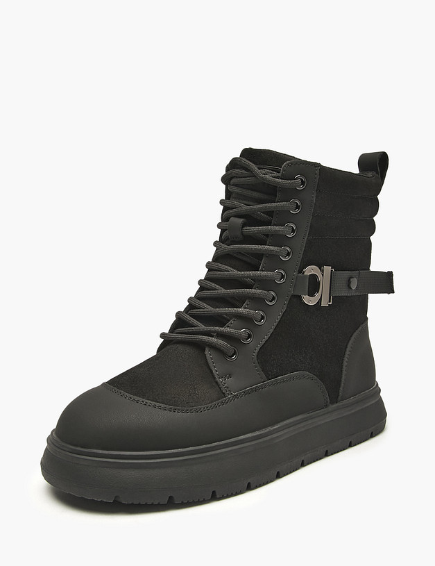 Черные ботинки для девочек MASCOTTE 234-522621-2802 | ракурс 2