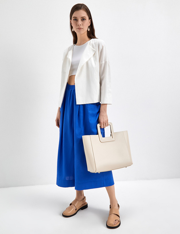 Синие женские брюки-кюлоты MASCOTTE 790-3116-2703 | ракурс 8