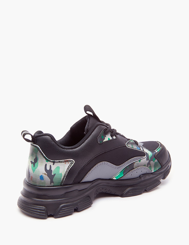 Черные детские кроссовки с цветными вставками MASCOTTE 189-323922-0602 | ракурс 4