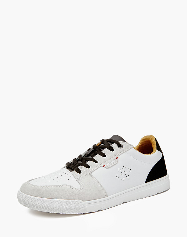 189-4113129-0601 Полуботинки для активного отдыха мужские кож.спилок-велюр/текстиль бел-черн, Mascotte Lite