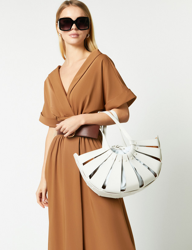 Белая женская сумка MASCOTTE 671-2129-601 | ракурс 2 Белая женская сумка MASCOTTE 671-2129-601 | ракурс 2