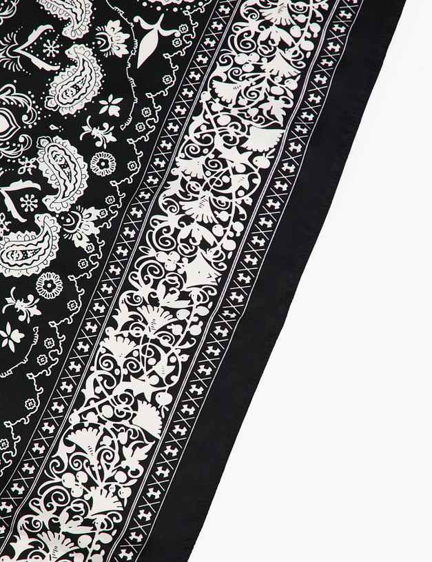 Черно-белый женский платок MASCOTTE 700-5114-2402 | ракурс 3