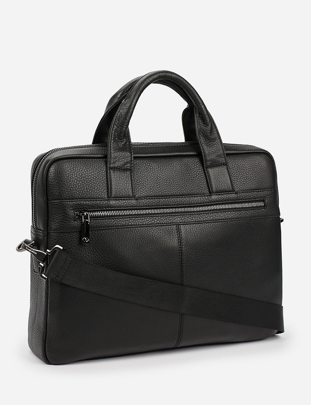 Черный мужской портфель MASCOTTE 622-1214-102 | ракурс 3 Черный мужской портфель MASCOTTE 622-1214-102 | ракурс 3